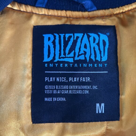Blizzard Licensed Overwatch Full-Zip Winston Space Bomber Jacket Size Medium - Picture 6 of 11